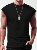 Male Summer Leisure Solid Sleeveless Tank Tops T-shirts