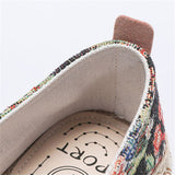 Vintage Floral Leaf Print Slip-On Flat Canvas Shoes for Men