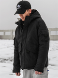 Men's Thermal Hooded Zipper Windproof Padded Coat