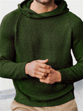 Men's Leisure Long Sleeve Basic Hooded Knitted Sweater