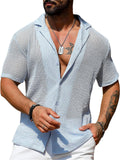 Men's Summer Sexy See-Through Shirts