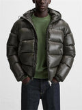 Warm Zipper Hooded Cotton-padded Coats for Men