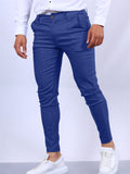 Men's Casual Pure Color Slim Fit Formal Pants