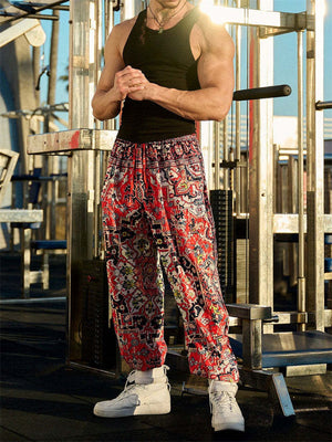 Hip-Hop Printed Oversized Men's Sports Pants