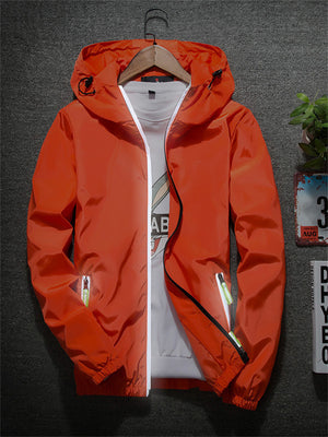 Men's Sun Protection Lightweight Reflective Hooded Coat