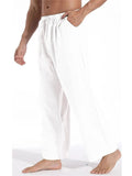 Male Solid Color Elastic Waist Large Size Pants