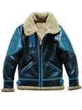 Faux Suede Contrast Color Thickened Winter Jacket for Men