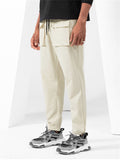 Men's 3D Pocket Elastic Waist Ankle Tied Pants for Summer