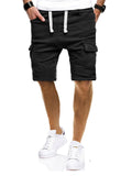 Male Casual Pleated Multi-pocket Outdoor Cargo Shorts