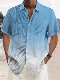 Men's Super Soft Linen Breathable Printed Beach Shirt