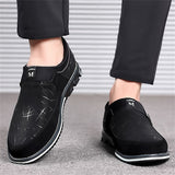 Men's Trendy Printed Rubber Sole Slip On Flat Shoes