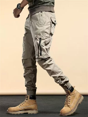 Men's Streetwear Slim Fit Ankle-tied Cargo Pants