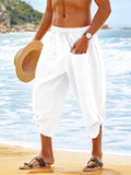 Sunny Beach Front Pocket Cropped Pants for Men