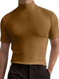 Men's Holiday New Slim Short Sleeve Round Neck Base Shirt