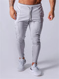 Mens Gym Training Slim Fit Sports Track Pants Trousers