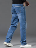 Men's Autumn Winter Loose--fitting Wide Leg Denim Pants