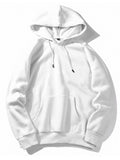 Men's Loose Casual Street Style Solid Color Hoodie