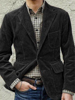 Gentleman Slim Fit Corduroy Blazer Jacket For Men