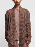 Men's Plus Size Cardigan Casual Commuting Knitwear Soft Tops