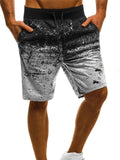 Mens Casual Print Personality Beach Knee Shorts