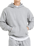 Trendy Sports Large Pockets All Match Black Hoodie Mens