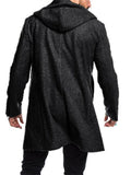 Men's Fashion Hooded Woolen Trench Coat