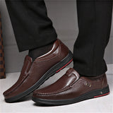 Men's Fashion Breathable Slip-on Business Formal Leather Shoes