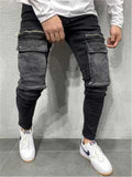 Casual Hip Hop Jeans With Kangaroo Pockets