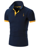 Business Solid Color Short Sleeve Polo Shirts For Men