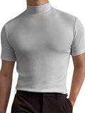 Men's Holiday New Slim Short Sleeve Round Neck Base Shirt