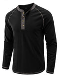 Men's Round Neck Long Sleeved T-shirts for Autumn