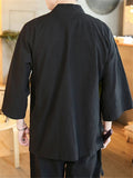 Men's 3/4 Sleeve Linen Top