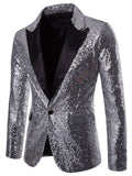 Trendy Men's Prom Performance Shiny Sequins Jackets