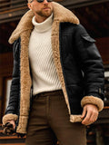 Trendy Thermal Bouclé Jacket Aviator Shearling Coats