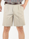 Mens Casual Loose Cotton Cargo Knee Shorts