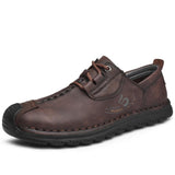 Mens Comfy Plus Size Stitching Print Lace Up Cargo Loafers