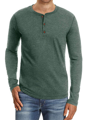 Casual Daily Wear Round Collar Long Sleeve Undershirts T-shirts For Men