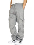 Men's Sports Fitness Multi-Pocket Drawstring Cargo Pants