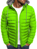 Men's Hooded Lightweight Zip Cotton-Padded Coat