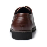 Men's Pointed Toe Lace-Up Business Casual Retro Leather Shoes