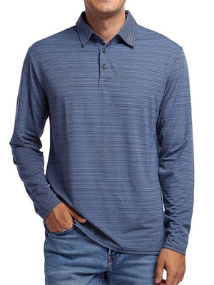 Mens Fashion Casual Striped Sports Long Sleeve Shirts