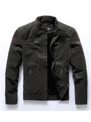 Mens Warm Outdoor Motorcycle Fashion Knitted Jackets