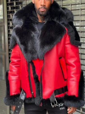 Winter Fashion Faux Fur Thermal Sim Coats For Men