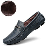 Men's Cozy Casual Leather Driving Loafers