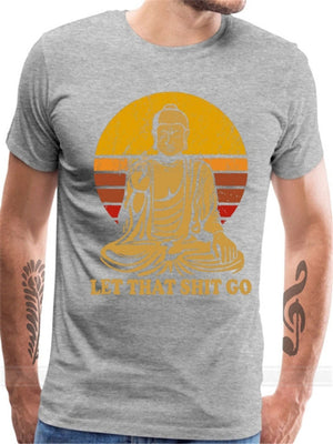 Buddha Printed Casual Men T-Shirts