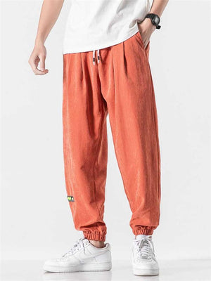 Casual Loose Harem Logo Ankle Pants