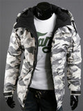 Fashion Camouflage Hooded Long Sleeve Jacket Coat For Men