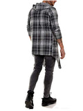 Simple Style Casual Plaid Loose Hooded Cloaks Coats For Men