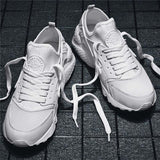 Men Breathable Lace-Up Wide Fit Chunky Sneakers