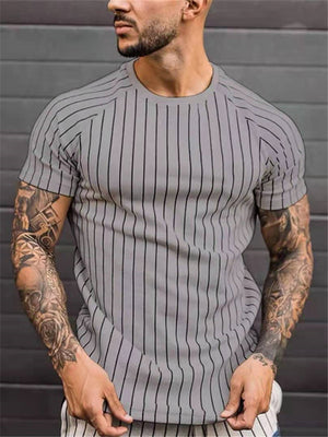 Mens Casual Striped Short Sleeve T-Shirts